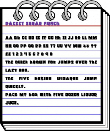 Racket Squad Punch Regular animated font preview Racket Squad Punch Regular animated font preview
