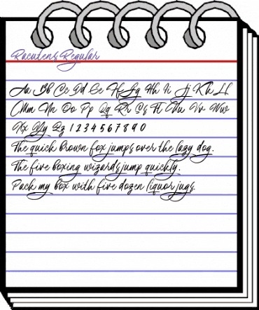 Racutens Regular animated font preview