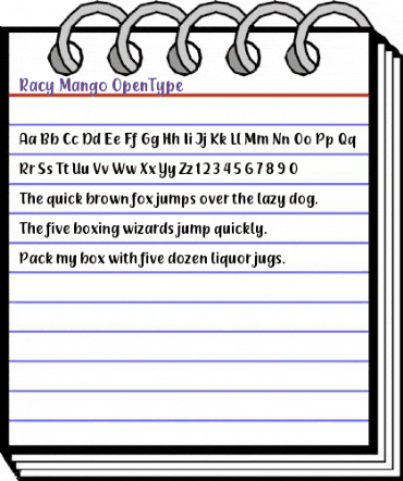 Racy Mango Regular animated font preview Racy Mango Regular animated font preview