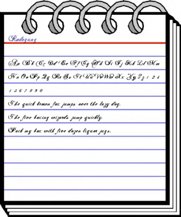 Radagung Regular animated font preview Radagung Regular animated font preview