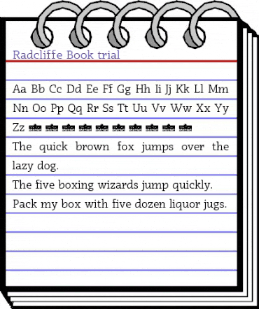 Radcliffe Display Book animated font preview Radcliffe Display Book animated font preview