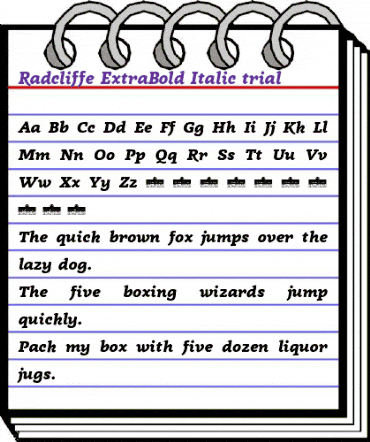 Radcliffe Display ExtraBold Italic animated font preview Radcliffe Display ExtraBold Italic animated font preview