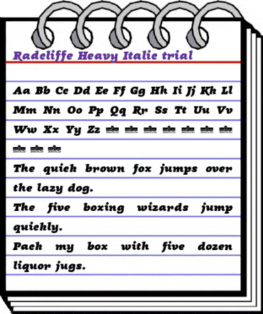 Radcliffe Display Heavy Italic animated font preview Radcliffe Display Heavy Italic animated font preview