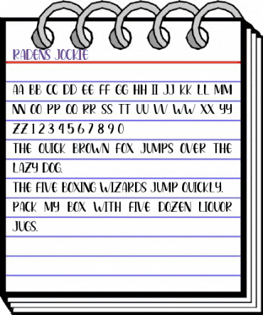 Radens Jockie Regular animated font preview