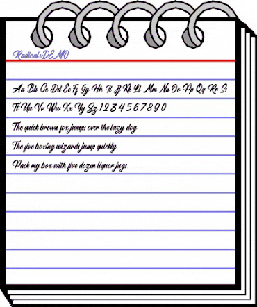 Radicals DEMO Regular animated font preview Radicals DEMO Regular animated font preview