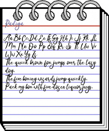 Radiga Regular animated font preview Radiga Regular animated font preview