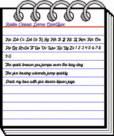 Radio Classic Demo Regular animated font preview Radio Classic Demo Regular animated font preview