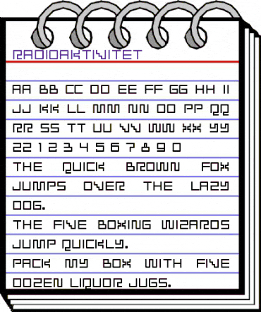 Radioaktivitet Regular animated font preview Radioaktivitet Regular animated font preview