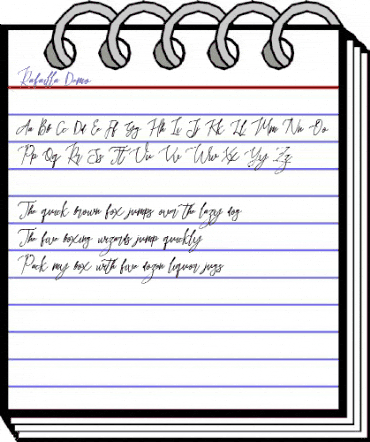 Rafailla Demo Regular animated font preview