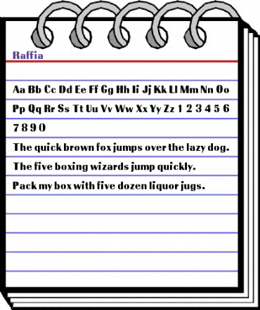 Raffia Regular animated font preview Raffia Regular animated font preview