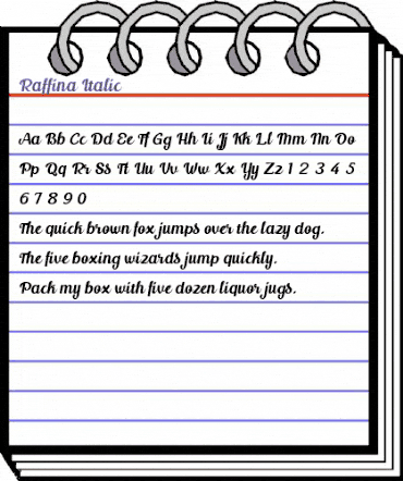 Raffina Italic animated font preview Raffina Italic animated font preview