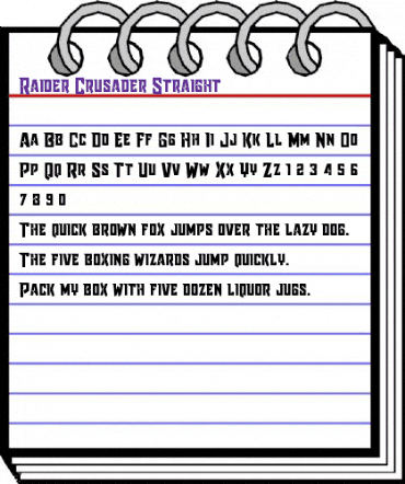 Raider Crusader Straight Regular animated font preview Raider Crusader Straight Regular animated font preview