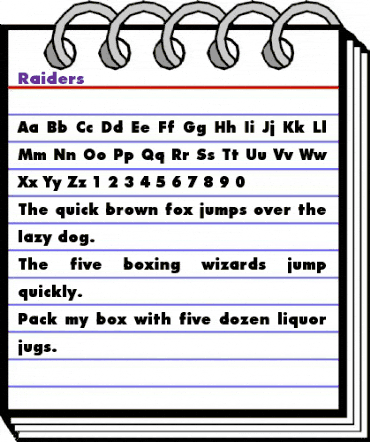 Raiders Raiders animated font preview
