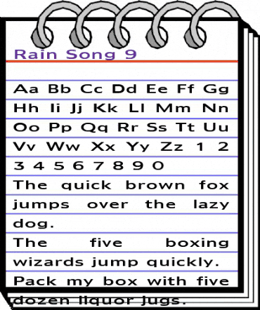 Rain Song 9 Regular animated font preview Rain Song 9 Regular animated font preview
