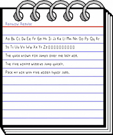 Rainbow Regular animated font preview Rainbow Regular animated font preview