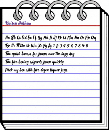 Raizen Anthem Regular animated font preview Raizen Anthem Regular animated font preview