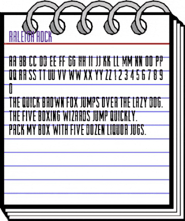 Raleigh Rock Regular animated font preview Raleigh Rock Regular animated font preview