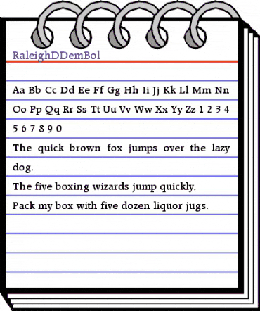 RaleighDDemBol Regular animated font preview RaleighDDemBol Regular animated font preview