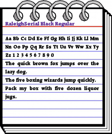 RaleighSerial-Black Regular animated font preview