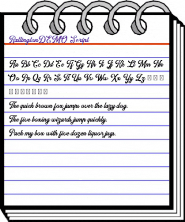 RallingtonDEMO Script Regular animated font preview RallingtonDEMO Script Regular animated font preview