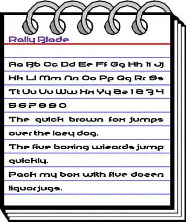Rally Blade Regular animated font preview Rally Blade Regular animated font preview