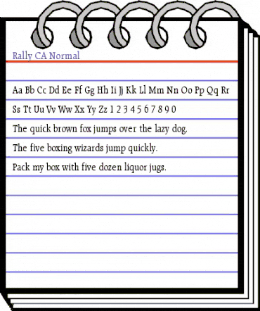Rally CA Normal animated font preview