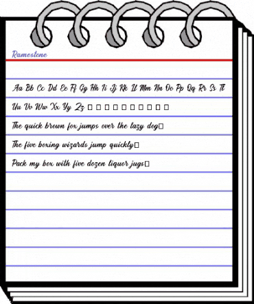 Ramestone Regular animated font preview