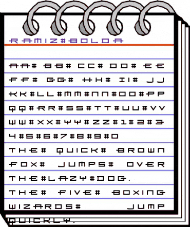 Ramiz-BoldA Regular animated font preview Ramiz-BoldA Regular animated font preview