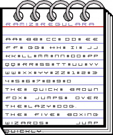 Ramiz-RegularA Regular animated font preview Ramiz-RegularA Regular animated font preview