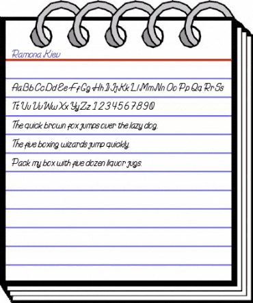 Ramona Kiev Regular animated font preview