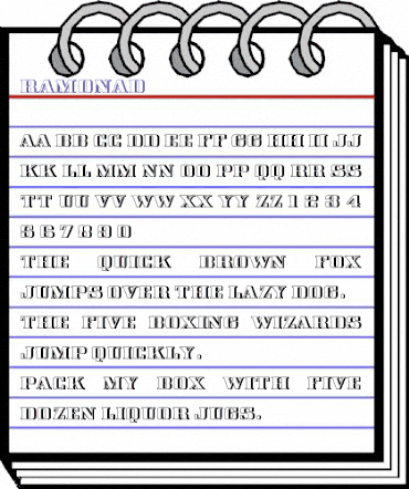 Ramona D Regular animated font preview Ramona D Regular animated font preview