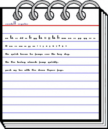 RANDALL Regular animated font preview RANDALL Regular animated font preview