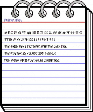 Random Brush Regular animated font preview Random Brush Regular animated font preview