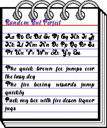 Random But Perfect Regular animated font preview