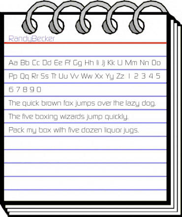 RandyBecker Regular animated font preview RandyBecker Regular animated font preview