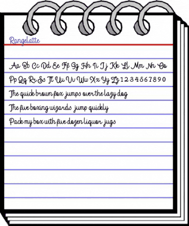 Rangelatte Regular animated font preview