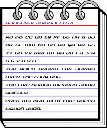 Range Paladin Halftone Italic Italic animated font preview Range Paladin Halftone Italic Italic animated font preview
