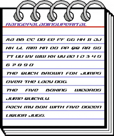 Range Paladin Super-Italic Italic animated font preview
