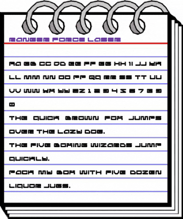 Ranger Force Laser Regular animated font preview