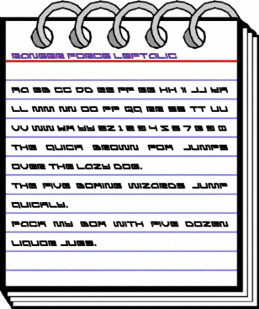 Ranger Force Leftalic Regular animated font preview Ranger Force Leftalic Regular animated font preview