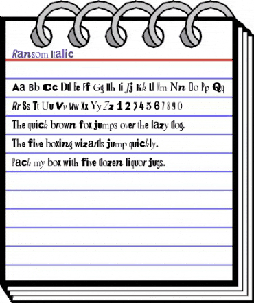 Ransom Italic animated font preview