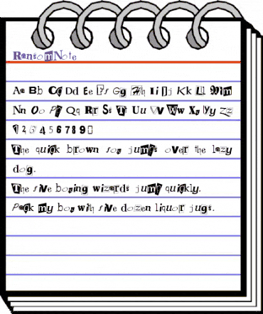 RansomNote Regular animated font preview RansomNote Regular animated font preview