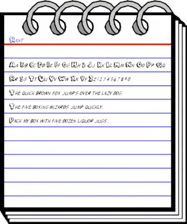 Rant Medium animated font preview