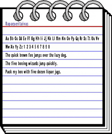 Raparperitaivas Regular animated font preview