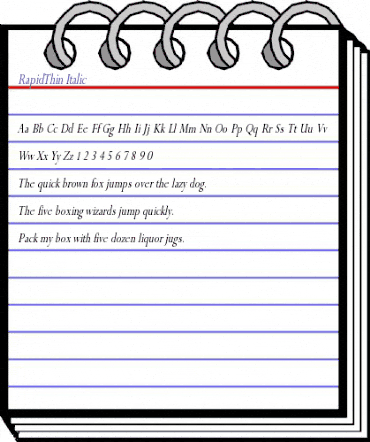 RapidThin Italic animated font preview RapidThin Italic animated font preview