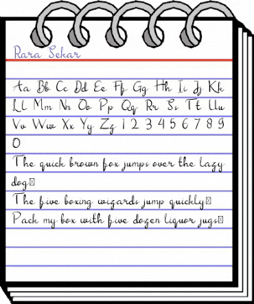 Rara Sekar Regular animated font preview Rara Sekar Regular animated font preview