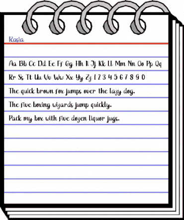 Rasia Regular animated font preview