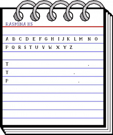 RASMINA HS 60 Regular animated font preview RASMINA HS 60 Regular animated font preview