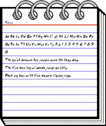 Rasp Regular animated font preview