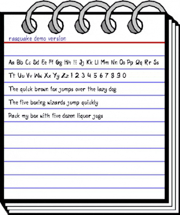 RASQUAKE demo Regular animated font preview RASQUAKE demo Regular animated font preview